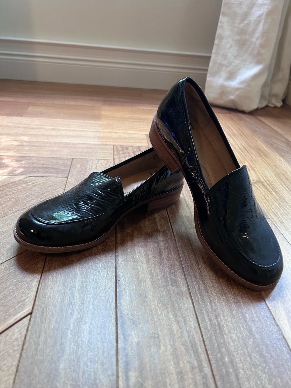 Soft patent leather loafers